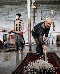 شستشوی سنتی قالی در قالیشویی ظفر